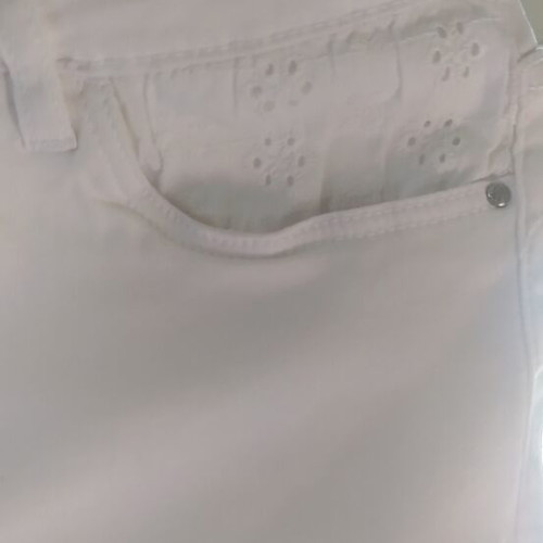 Esmara Skinny Jean Cotton Pants Size 42 New White with Pocket Cut Details