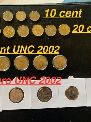 Συλλογή κερμάτων μεταχειρισμένη με 10, 20, 50 cent και 1 euro κέρματα