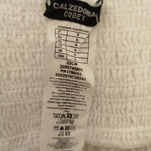 White Calzedonia dress S new with crochet bust