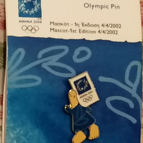 Athens 2004 Olympic Games mascot pin new, first edition