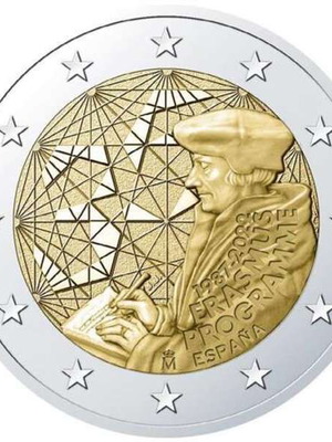 Ισπανία 2 Ευρώ 2022 UNC Erasmus καινούργιο