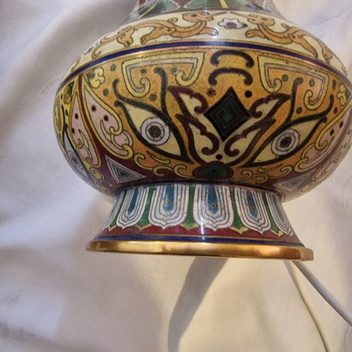 Chinese vases used, pair, 24.5 cm, early 20th century