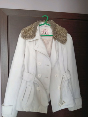 White women's half coat TALLY WEIJL like new, size XL