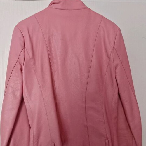 Toi&Moi pink leather biker jacket like new, fitted cut