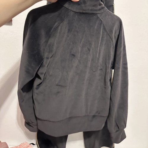 Nike Sportswear kids velour tracksuit set, charcoal and gold, size S