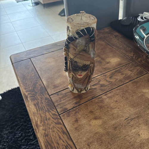 Decorative mask candle 30cm height like new