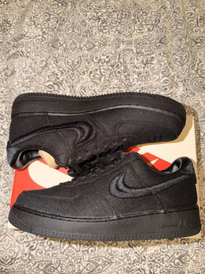 Nike Air Force 1 Low Stussy sneakers new, size 43, black
