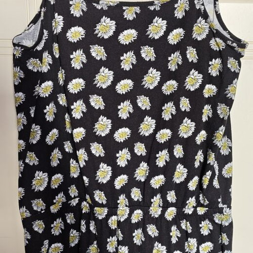 Floral Black One-Piece Shorts Esmara like new