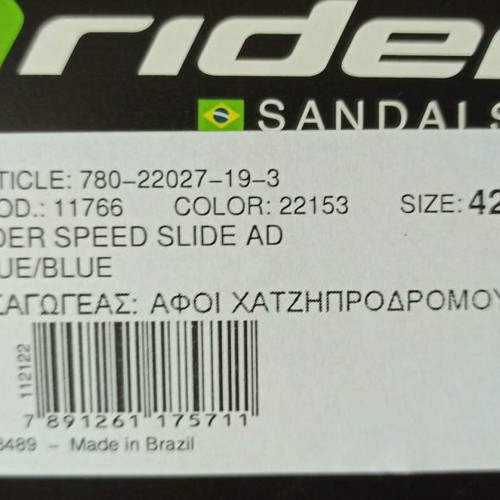 Rider blue slides slippers No42 new