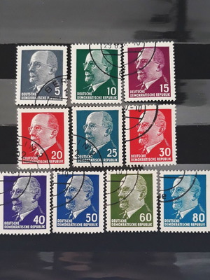 Γερμανία DDR 1961, Walter Ulbricht, πολιτικός, συλλογή 10 γραμματοσήμων σε άριστη κατάσταση