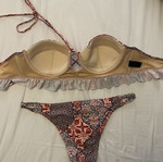 Minkpink bikini set used, large, ethnic mosaic pattern
