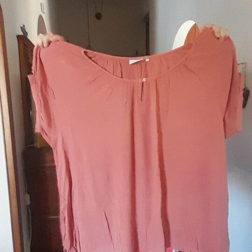 Viscose shirt in brown-salmon, like new, XXL size