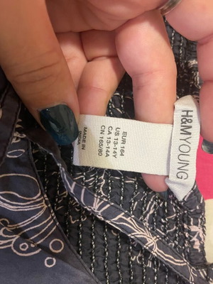 H&M dress multicolored like new, size XXS