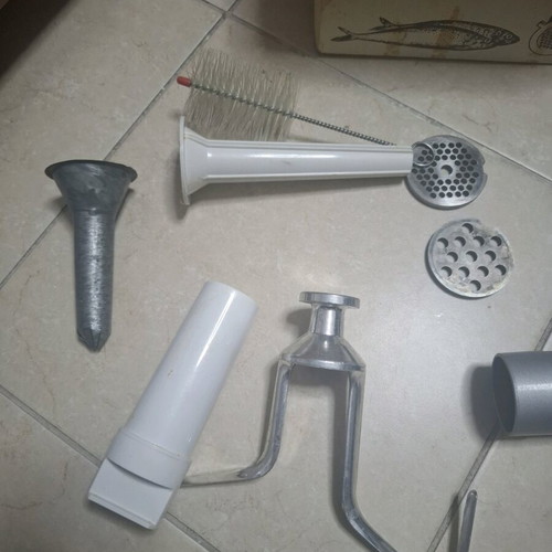 Kitchen meat grinder used with all accessories