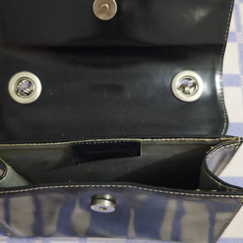 KEM crossbody bag used, black leather