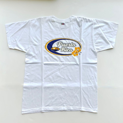 T-shirt PUERTO RICO Fruit of the Loom men's size L new white