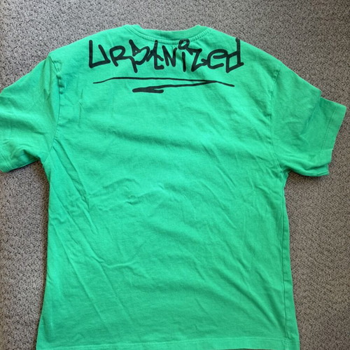 Benetton T-shirt like new, size 146 cm, boy 10-11 years, white and green
