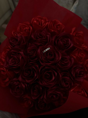 Flowers new with ribbon