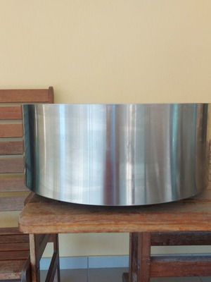 Inox round modern extractor hood like new
