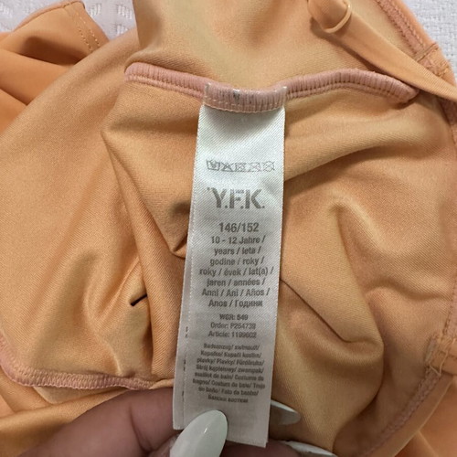 Y.F.K Girls' One-Piece Swimsuit like new, orange