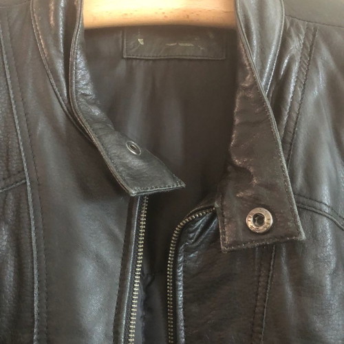 Leather jacket used, black, size L to XL