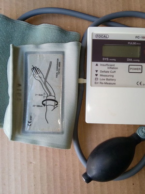 Focal digital blood pressure monitor used