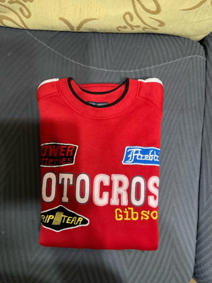 Men's sweatshirt like new, red, size XXL