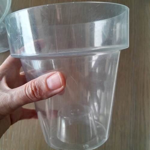 Plastic orchid pots like new, pack of 3
