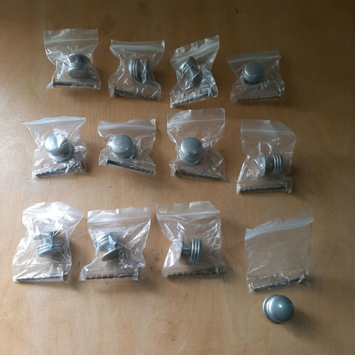 Metal furniture knobs new, pack of 12 pieces