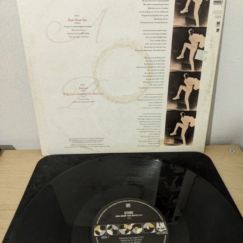 Sting Mad About You 12" vinyl record used, rock