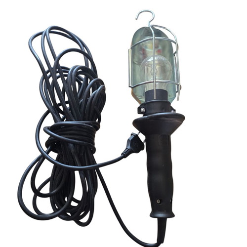 Workshop Hand Lamp with Protective Mesh and 5m Extension Cable
