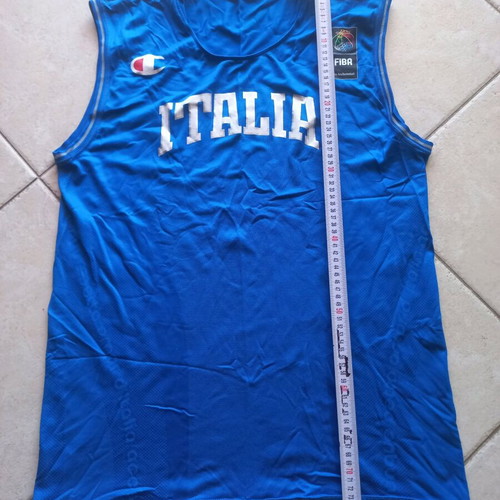 Vintage Champion Italy FIBA Jersey σαν καινούργιο, μπλε, μέγεθος XL