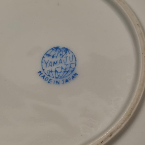 Set of two used Japan floral tea cups, porcelain