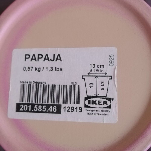 IKEA ceramic flowerpot set two soft pink colors new