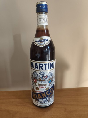 Martini Bianco Vermouth vintage collectible bottle '70s-'80s