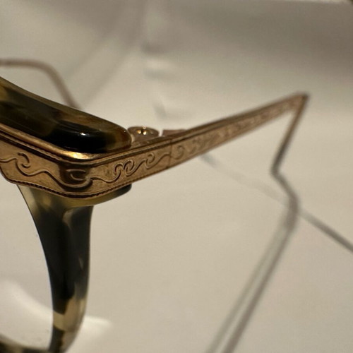 Vintage K+B eyeglasses Made in France with oversized tortoiseshell frame
