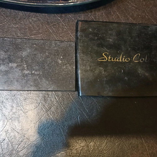 Eyeshadow palettes used, 2 pieces, one large and one small