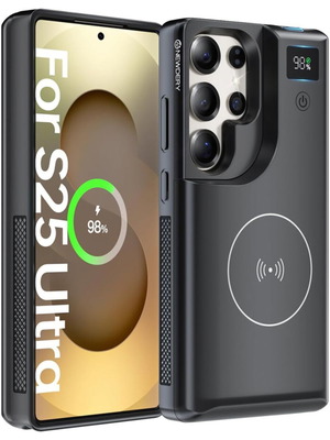 Samsung Galaxy S25 Ultra Battery Case 6.9", 10000mAh Qi Wireless Charger