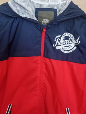 Timberland children's windbreaker jacket, blue and red, size 152 cm