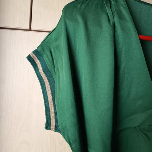 Forel midi dress like new, satin, green, size 4XL
