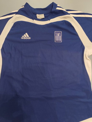 Adidas Συλλεκτική φανέλα Εθνικής Ελλάδος με αυτόγραφα, μέγεθος M