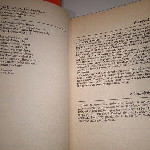 Made Simple Vintage Book Set used, Company Administration Marketing Accounting
