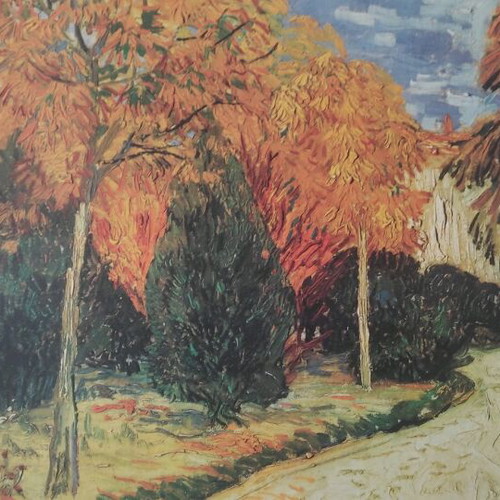 Oil painting 130x100 cm like new, Van Gogh Autumn Garden