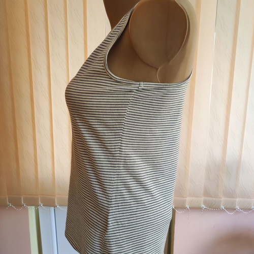 Maison Scotch Blue and White Striped Ribbed Tank Top XS like new