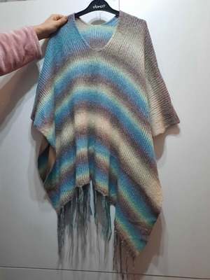 Poncho winter outerwear new, multicolored
