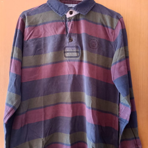 Blue Harbour (Marks & Spencer) long-sleeve striped shirt like new, size M