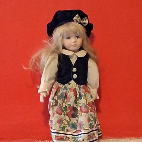 Vintage collectible ceramic doll, 38cm
