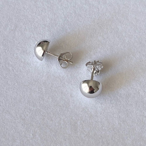 White 14k ball earrings like new