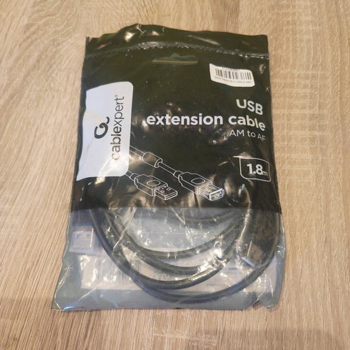 Cablexpert USB extension cable 2.0 male-female with ferrite 1.8m like new