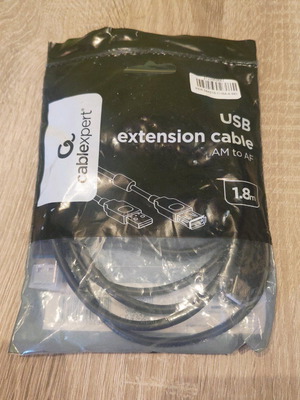 Cablexpert USB extension cable 2.0 male-female with ferrite 1.8m like new